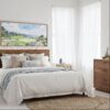 06 - Framed Pebble Beach Watercolor - Panorama Canvas Print - Coastal Bedroom.jpg