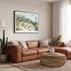 06 - Framed Ubud Bali Watercolor - Horizontal Canvas Print - Boho Living Room.jpg