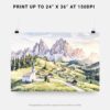 07 - 07 - Dolomites Watercolor - Horizontal Art - Digital Download - Print Size.jpg