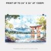 07 - 07 - Hakone Japan Watercolor - Horizontal Art - Digital Download - Print Size.jpg