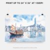 07 - 07 - Hong Kong Watercolor - Horizontal Art - Digital Download - Print Size.jpg