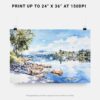 07 - 07 - Lake Windermere Watercolor - Horizontal Art - Digital Download - Print Size.jpg