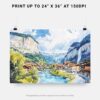 07 - 07 - Lauterbrunnen Watercolor - Horizontal Art - Digital Download - Print Size.jpg