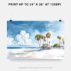 07 - 07 - Los Angeles Beach Watercolor - Horizontal Art - Digital Download - Print Size.jpg