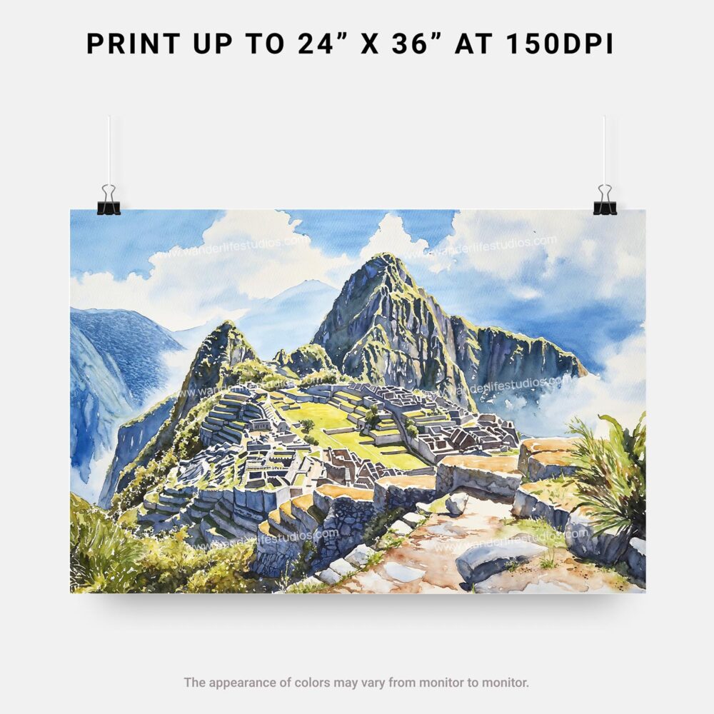 07 - 07 - Machu Picchu Watercolor - Horizontal Art - Digital Download - Print Size.jpg 07 - 07 - Machu Picchu Watercolor - Horizontal Art - Digital Download - Print Size.jpg