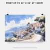 07 - 07 - Madeira Portugal Watercolor - Horizontal Art - Digital Download - Print Size.jpg