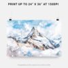07 - 07 - Matterhorn Watercolor - Horizontal Art - Digital Download - Print Size.jpg