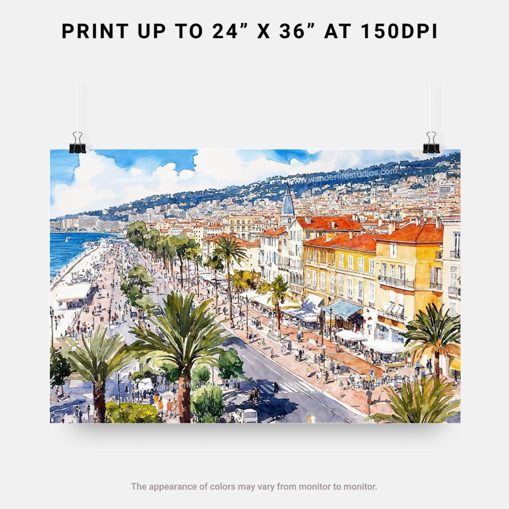 07 - 07 - Nice France Watercolor - Horizontal Art - Digital Download - Print Size.jpg 07 - 07 - Nice France Watercolor - Horizontal Art - Digital Download - Print Size.jpg