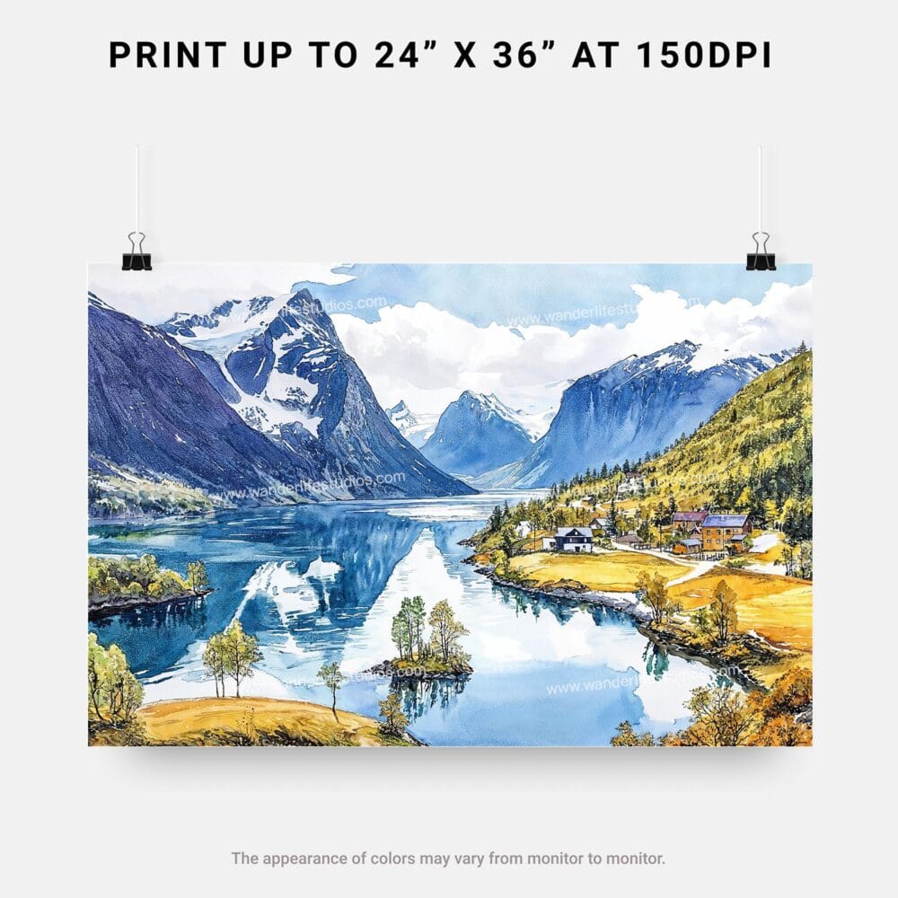07 - 07 - Norway Fjords Watercolor - Horizontal Art - Digital Download - Print Size.jpg 07 - 07 - Norway Fjords Watercolor - Horizontal Art - Digital Download - Print Size.jpg