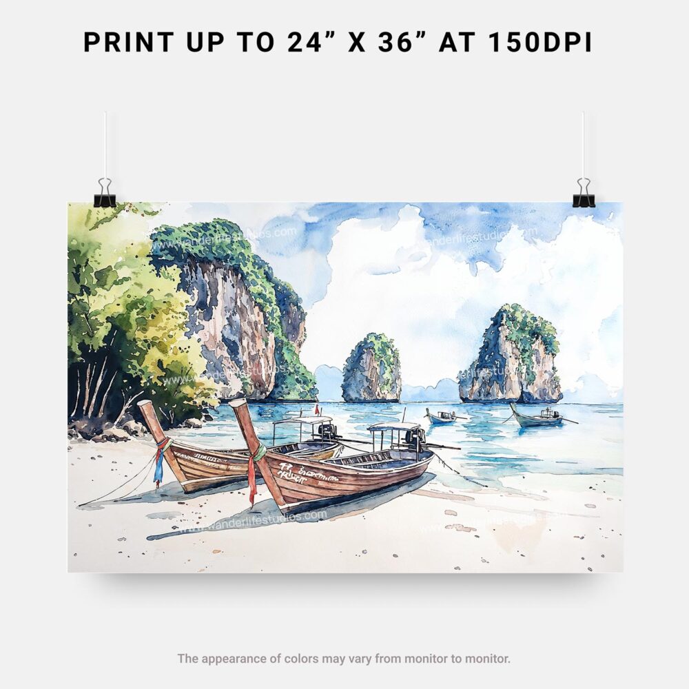 07 - 07 - Phuket Thailand Watercolor - Horizontal Art - Digital Download - Print Size.jpg 07 - 07 - Phuket Thailand Watercolor - Horizontal Art - Digital Download - Print Size.jpg