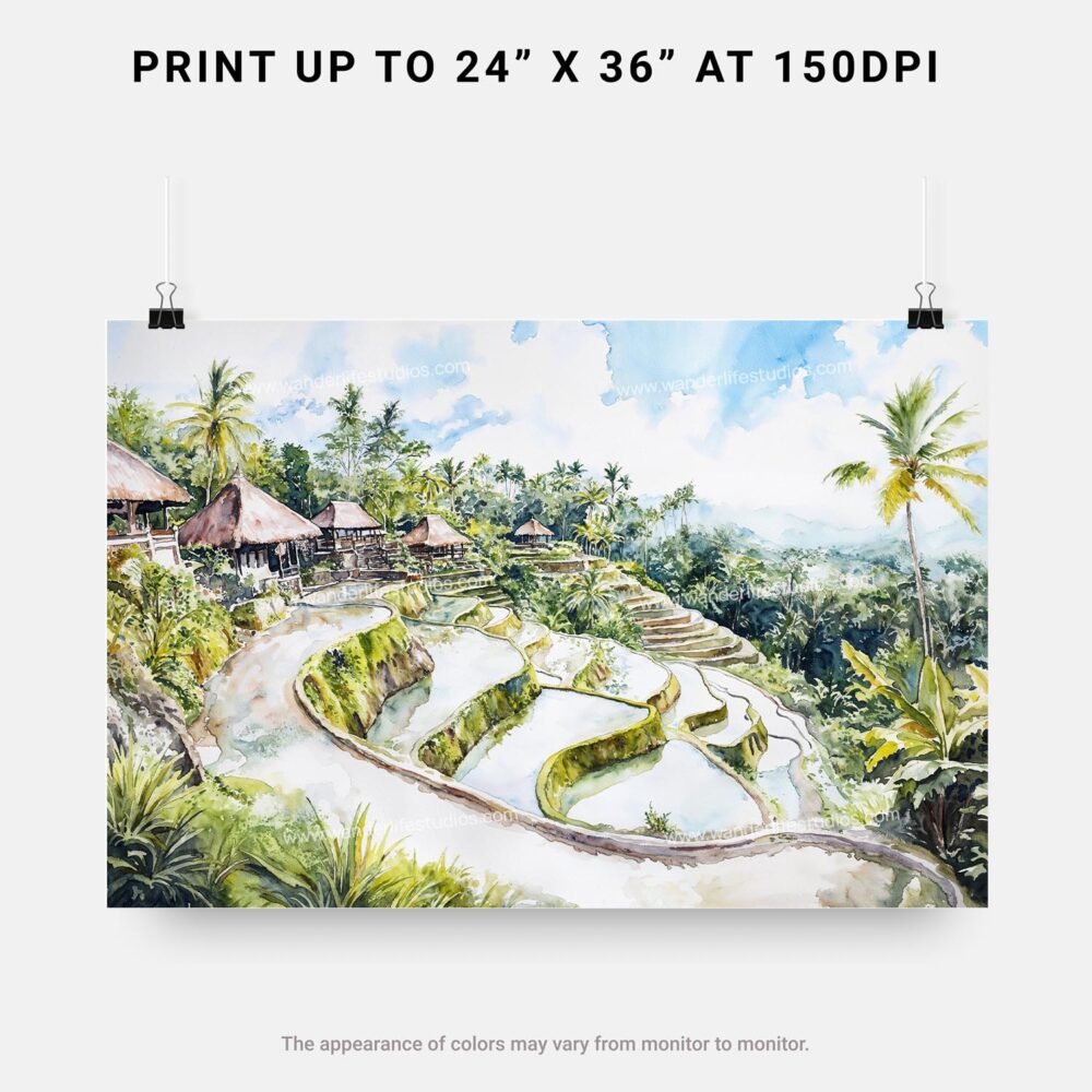 07 - 07 - Ubud Bali Watercolor - Horizontal Art - Digital Download - Print Size.jpg 07 - 07 - Ubud Bali Watercolor - Horizontal Art - Digital Download - Print Size.jpg
