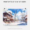07 - 07 - Winter in Hokkaido Watercolor - Horizontal Art - Digital Download - Print Size.jpg
