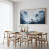 07 - Framed Minimal Yosemite El Capitan Watercolor - Panorama Canvas Print - Dining Table.jpg