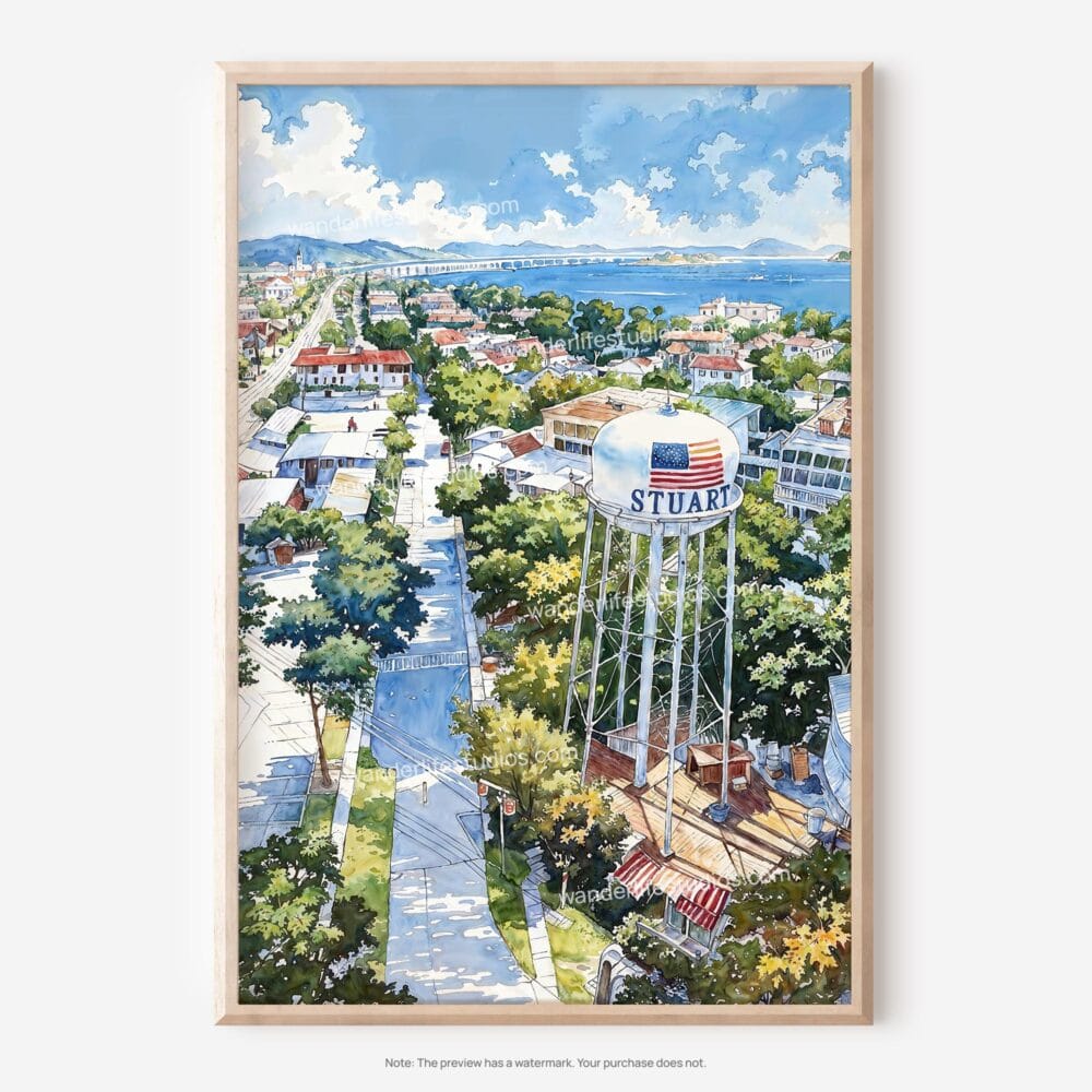 01 - 01 - Stuart Florida Watercolor Art - Digital Download - Main.jpg