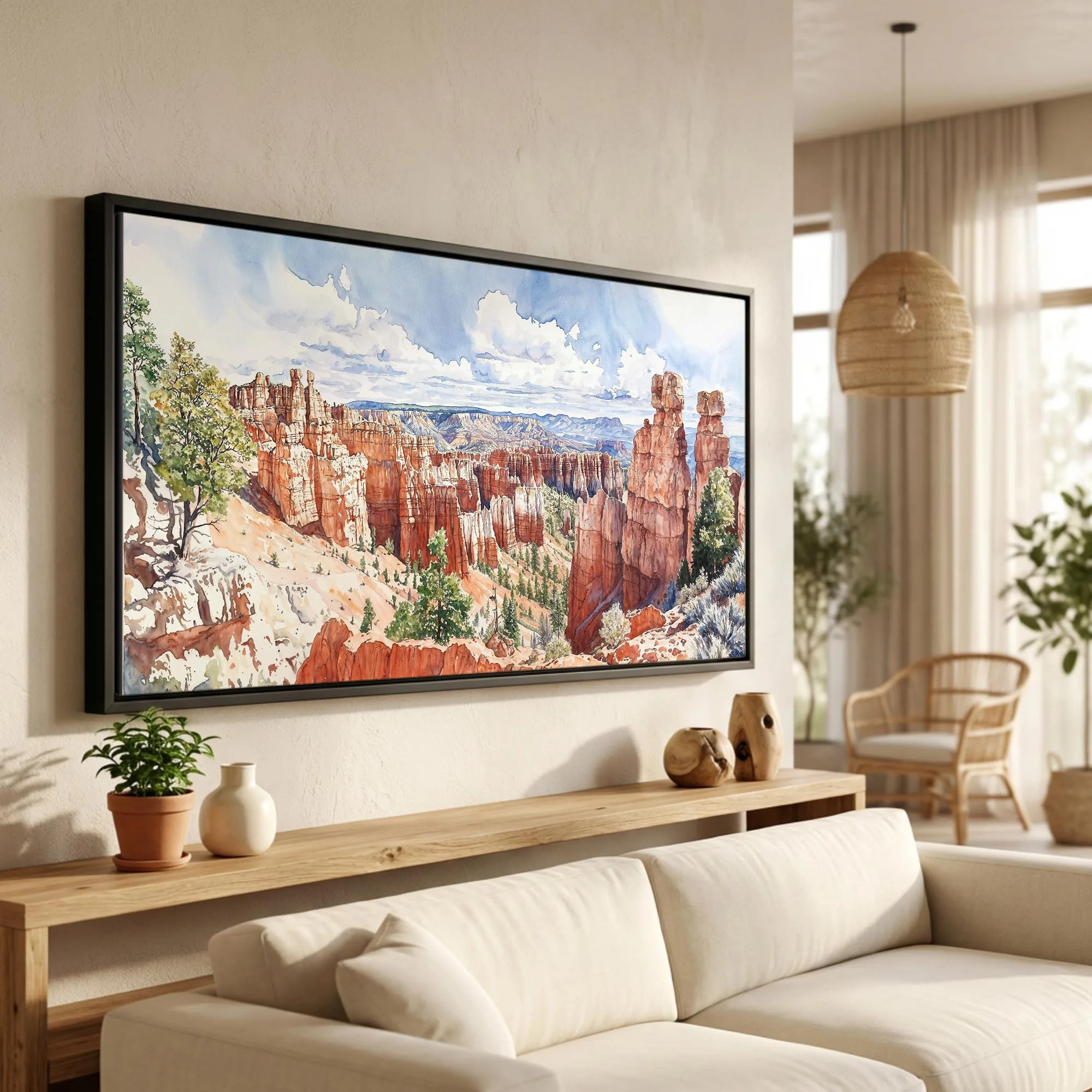 Bryce Canyon National Park Canvas Print | Panoramic Desert Landscape Art for Home Decor