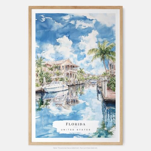 01 - Florida Watercolor Art Print - Main - Vertical.jpg