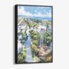 01 - Framed Stuart Florida Watercolor Canvas Print - Vertical - Main.jpg