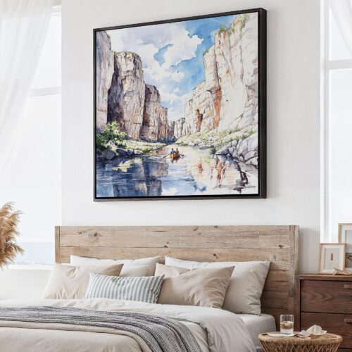 Home 4 01 - Large Big Bend National Park Watercolor - Square Canvas Print - Main.jpg