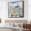 01 - Large Cape Town Skyline Watercolor - Square Canvas Print - Main.jpg