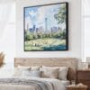 01 - Large NYC Central Park Watercolor - Square Canvas Print - Main.jpg