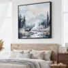 01 - Large Yellowstone National Park Watercolor Style - Square Canvas Print - Main.jpg