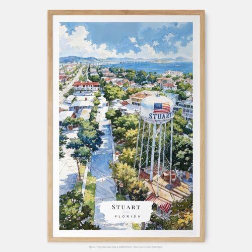 01 - Stuart Florida Watercolor Art Print - Main - Vertical.jpg
