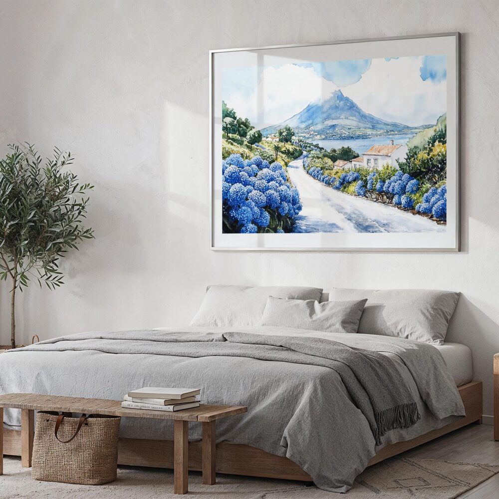 02 - 04 - Pico Island Portugal Watercolor - Horizontal Art - Digital Download - Bedroom.jpg 02 - 04 - Pico Island Portugal Watercolor - Horizontal Art - Digital Download - Bedroom.jpg