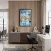 02 - Black Framed Florida Watercolor Canvas Print - Home Office - Vertical.jpg