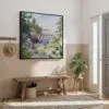 02 - Framed Acadia National Park Watercolor Style - Square Canvas Print - Hallway.jpg