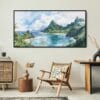 02 - Framed American Samoa National Park Watercolor - Panorama Canvas Print - Boho Chair.jpg