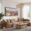 02 - Framed Bryce Canyon National Park Watercolor - Panorama Canvas Print - Living Room.jpg