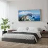 02 - Framed Channel Island National Park Watercolor - Panorama Canvas Print - Woman in contemporary Bed Room.jpg