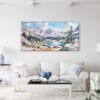 02 - Framed King Canyons National Park Panorama Watercolor Canvas Print - Coastal Living Room.jpg