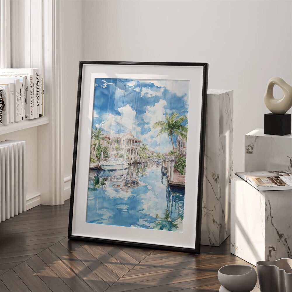 03 - 03 - Florida Watercolor Art - Digital Download - Frame Standing on floor.jpg 03 - 03 - Florida Watercolor Art - Digital Download - Frame Standing on floor.jpg