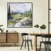 03 - Framed Denali National park Watercolor - Square Canvas Print - Boho Kitchen.jpg
