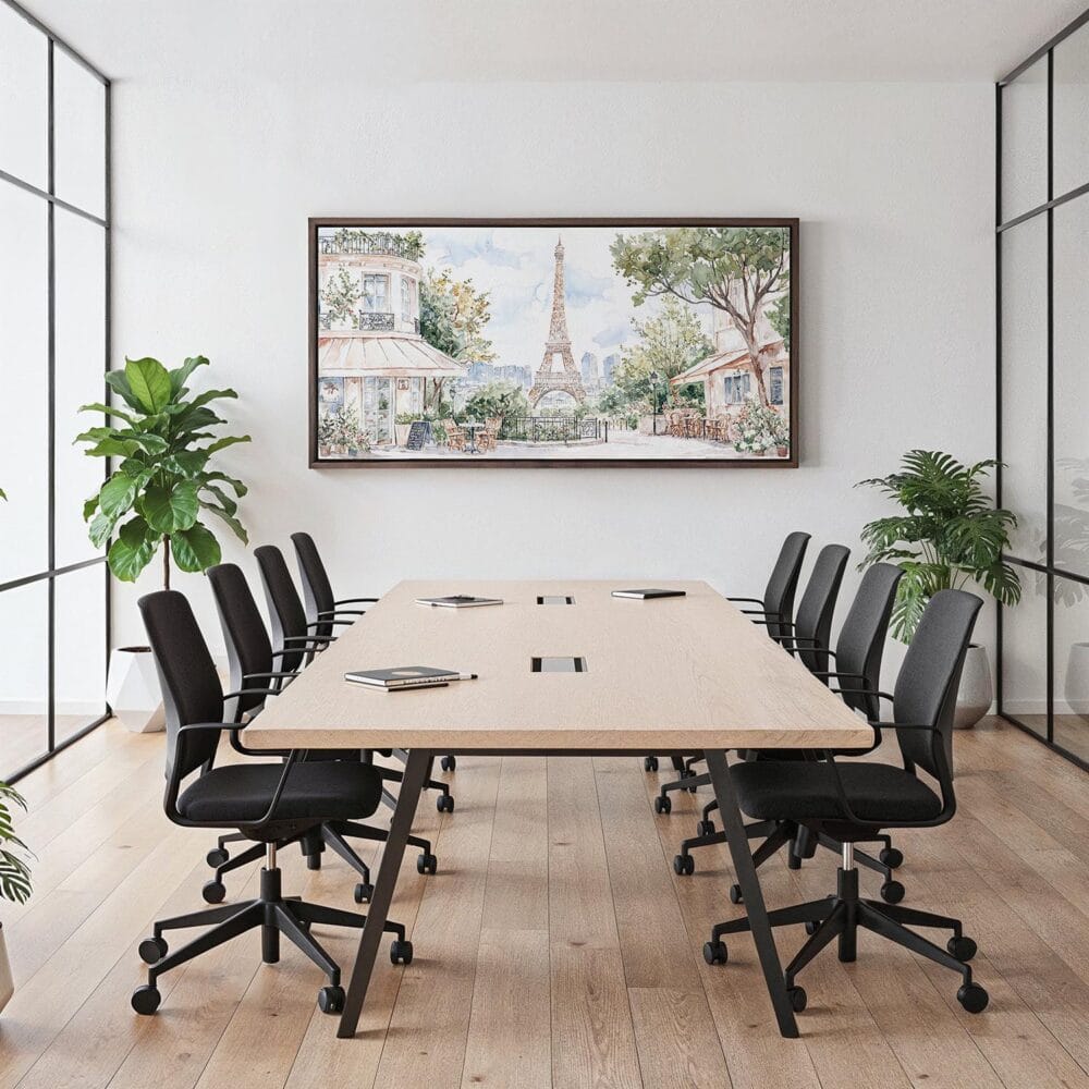 03 - Framed Paris Cafe Watercolor - Panorama Canvas Print - Office.jpg 03 - Framed Paris Cafe Watercolor - Panorama Canvas Print - Office.jpg