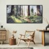 03 - Framed Redwood National Park Watercolor - Panorama Canvas Print - Boho Chair.jpg