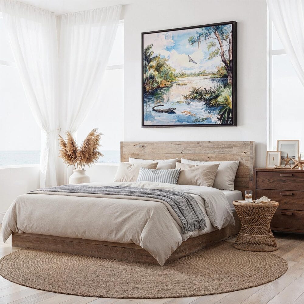 04 - Framed Everglades National Park Watercolor Style - Square Canvas Print - Bedroom.jpg 04 - Framed Everglades National Park Watercolor Style - Square Canvas Print - Bedroom.jpg