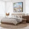 04 - Framed Florence Cathedral Watercolor - Square Canvas Print - Bedroom.jpg