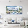 04 - Framed Inyo National Forest Watercolor - Panorama Canvas Print - Coastal Living Room.jpg
