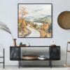 04 - Large White Mountains Watercolor - Square Canvas Print in Midcentury Corner.jpg