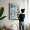 04 - Woman Hanging Framed Florida Watercolor Art Print - Vertical.jpg
