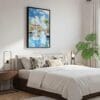 05 - Black Framed Florida Watercolor Canvas Print - Bedroom - Vertical.jpg
