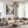 05 - Framed Everglades National Park Watercolor Style - Square Canvas Print - Boho Living Room.jpg