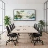 05 - Framed Everglades national park panorama watercolor Canvas Print - Office.jpg