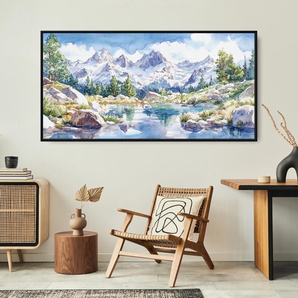 05 - Framed Inyo National Forest Watercolor - Panorama Canvas Print - Boho Chair.jpg 05 - Framed Inyo National Forest Watercolor - Panorama Canvas Print - Boho Chair.jpg