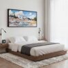 05 - Framed Lassen Volcanic National Park Panorama Watercolor Canvas Print - Bedroom.jpg