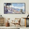 05 - Framed Madeira Portugal Watercolor - Panorama Canvas Print - Boho Chair.jpg