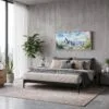 05 - Framed Seattle Watercolor - Panorama Canvas Print - Modern Living Room.jpg