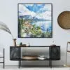 05 - Large Lake Garda Italy Square Watercolor Canvas Print in Midcentury Corner.jpg